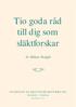 Tio goda råd till dig som släktforskar