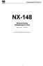 NX-148. Bruksanvisning Anläggningsansvarig. Bruksanvisning NX-148 Rev.6.0. Utgåva ver.6.00 2004-03-01