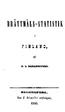 BRÅTTMÅLS-STATISTIR F I HL A H D, Sim.Zii arfvingary 1850. HELSINGFORS,