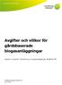 Avgifter och villkor för gårdsbaserade biogasanläggningar