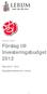 Lerum 2011-06-08. Förslag till Investeringsbudget 2012. Plan 2013-2014 Socialdemokraterna i Lerum