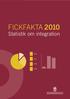 FICKFAKTA 2 010. Statistik om integration