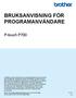 BRUKSANVISNING FÖR PROGRAMANVÄNDARE P-touch