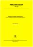 ARBETSRAPPORTER. Kulturgeografiska institutionen Nr. 652. Sveriges framtida vinterturism Företags och kommuners anpassningar till klimatförändringarna