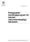 Pedagogiskt handlingsprogram för teknisknaturvetenskapliga. fakulteten. Fastställd av Teknisk-naturvetenskapliga fakultetsnämnden 2008-11-26