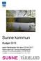 Sunne kommun. Budget 2015