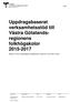 Uppdragsbaserat verksamhetsstöd till Västra Götalandsregionens