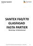 SANTEX F60/F70 GLASFASAD FASTA PARTIER