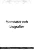 Memoarer och biografier