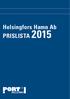 Helsingfors Hamn Ab PRISLISTA 2015