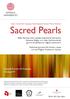 Sacred Pearls. Uppsala Konsert & Kongress Söndag 6/11. Inom ramen för Uppsala International Sacred Music Festival