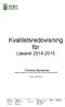 Kvalitetsredovisning för Läsåret 2014-2015