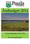 Årsbudget 2014. Verksamhetsplan 2015-2016. Investeringsbudget