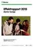 Effektrapport 2015. Mentor Sverige. Namn: Mentor Sverige Insamlingsstiftelse Organisationsnummer: 802402-7560 Juridisk form: Insamlingsstiftelse