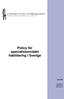 Policy för specialistområdet habilitering i Sverige Maj 2006