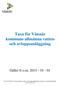 Taxa för Vännäs kommuns allmänna vatten- och avloppsanläggning