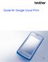 Guide för Google Cloud Print