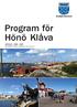 Program för Hönö Klåva 2013-09 - 03 REVIDERAT ENLIGT KS BESLUT 2014-03-04