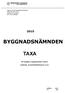 BYGGNADSNÄMNDEN TAXA. för bygglov, bygganmälan, kartor. mätning, strandskyddsdispens m.m.