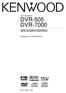 DVD-RECEIVER DVR-505 DVR-7000 BRUKSANVISNING KENWOOD CORPORATION DIGITAL VIDEO B60-5149-00 (SW)