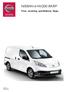 NISSAN e-nv200 SKÅP. Priser, utrustning, specifikationer, färger 03.03.15 SE-20C-0521