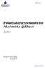 Patientsäkerhetsberättelse för Akademiska sjukhuset