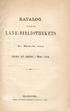 LÅNE-BIBLIOTHEKETB KATALOG, Böcker ocli skrifter i Mars 1864. HELSINGFORS, 7. rinska Litleralur-Sällskapets tryckeri, 1804, upptagande