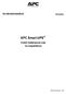 Användarhandbok. Svenska. APC Smart-UPS. Extern batteripacke med 2U-stapelhållare. 990-1022, Revision 2 2/01