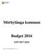 Mörbylånga kommun. Budget 2016