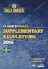 SUPPLEMENTARY REGULATIONS 2016