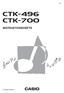 INSTRUKTIONSHÄFTE CTK496/700SW1A