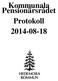 Kommunala Pensionärsrådet Protokoll 2014-08-18