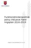 Funktionshinderspolitisk policy inklusive handlingsplan