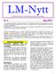 LM-Nytt. Nyhetsblad från Laboratoriemedicinska rådet. Nr 3 Maj 2007