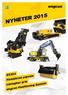 NYHETER 2015. EC204 Förbättrad sopvals. Löstagbar grip engcon Positioning System