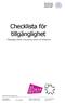 Checklista för tillgänglighet