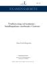 EXAMENSARBETE. Trafikstyrning vid incidenter - handlingsplaner utarbetade i Contram. Anna-Carin Bergström. Civilingenjörsprogrammet