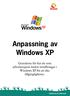 Anpassning av Windows XP