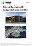 Tjörns Bostads AB budgetdokument 2016