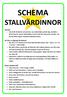 SCHEMA STALLVÄRDINNOR