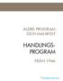 ÄLDRE PROGRAM OCH MANIFEST HANDLINGS- PROGRAM FRÅN 1946