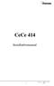 CeCe 414. Installatörsmanual. Cetronic 990903 ver 5.58 / 414inst