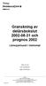 Granskning av delårsbokslut 2002-08-31 och prognos 2002