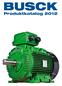 BUSCK. Produktkatalog 2012