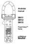 Användar manual BM151 BM152 BM155. PowerClamp TM Series