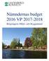 Nämndernas budget 2016 VP 2017-2018. Bergslagens Miljö- och Byggnämnd