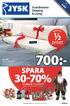 700:- 30-70% Spara. priset. Scandinavian Sleeping & Living. JYSK.se GOLD. 5 cm tjock URVALET KAN VARIERA FRÅN BUTIK TILL BUTIK