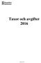 Taxor och avgifter 2016