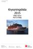 Kryssningslista 2015