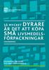 SÅ MYCKET DYRARE ÄR DET ATT KÖPA SMÅ LIVSMEDELS- FÖRPACKNINGAR GRANSKNING KFS RAPPORT OM STORA OCH SMÅ FÖRPACKNINGAR